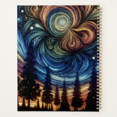 Mystische ätherische Kunst mit Bäumen und nächtlic Planer (Rückseite)