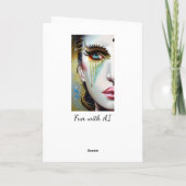 Mystische Ätherische Schöne Frauen mit Goldrausch Karte (Rückseite)