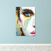 Mystische Ätherische Schöne Frauen mit Goldrausch Leinwanddruck (Insitu (Holzboden))