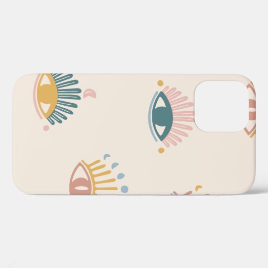 Mystische Augen nahtloses Muster, mystischer Hinte Case-Mate iPhone Hülle (Rückseite (Horizontal))