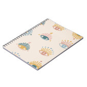 Mystische Augen nahtloses Muster, mystischer Hinte Notizblock (Linke Seite)