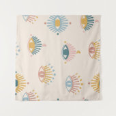 Mystische Augen nahtloses Muster, mystischer Hinte Wandteppich (Vorderseite (Horizontal))