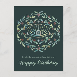Mystische Augen-Rose Inspiration zum Geburtstag Postkarte