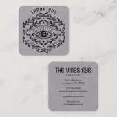 Mystische Augen Rose Weinberge Magischer Boho Dank Quadratische Visitenkarte (Vorne/Hinten)