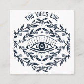 Mystische Augen Rose Weinreben Magischer Boho Chic Quadratische Visitenkarte (Vorderseite)