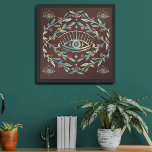 Mystische Augen Rose Weinreben Magischer Boho farb Poster<br><div class="desc">Dieses handgefertigte Muster macht phantastische Wandkunst. Karo aus meinem Shop für mehr oder lass mir wissen,  wenn Sie etwas Angewohntes wollen!</div>