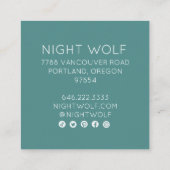 Mystische Augen Rose Weinreben Magischer Boho farb Quadratische Visitenkarte (Rückseite)