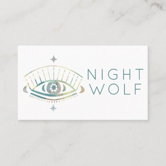 Mystische Augen Rose Weinreben Magischer Boho farb Visitenkarte (Vorderseite)