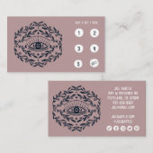 Mystische Augen und Rose Weinreben Magisches Boho  Treuekarte (Vorne/Hinten)