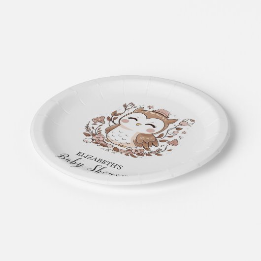 Mystische Babydusche Pappteller (Schrägansicht)