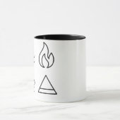 Mystische Balance - Erde, Luft, Feuer und Wasser Tasse (Zentrum)