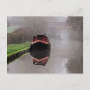 Mystische Barge am Kanal Postkarte