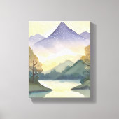 Mystische Berge | Aquarellbilder Leinwanddruck (Vorderseite)