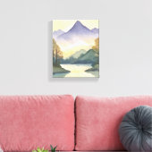 Mystische Berge | Aquarellbilder Leinwanddruck (Insitu (Wohnzimmer))