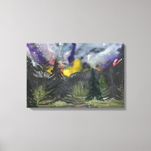 Mystische Bergkunst Leinwanddruck