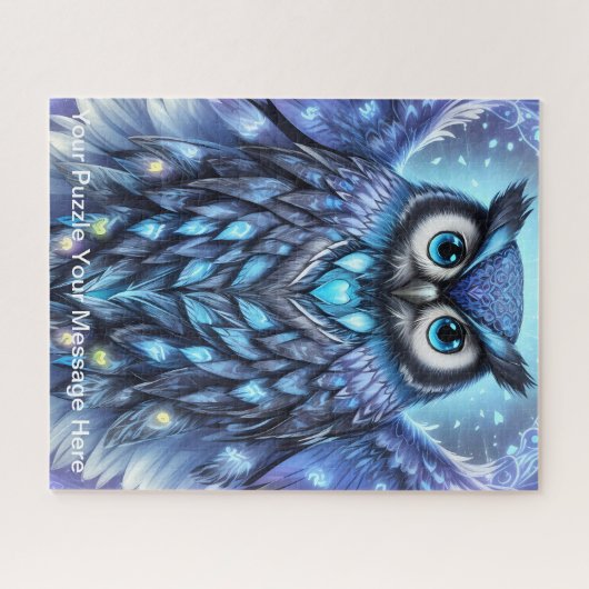 Mystische blaue Schale des Lichts Puzzle (Horizontal)