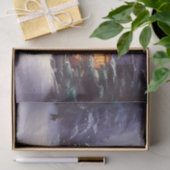 Mystische Blockhütte inmitten der Evergreens Seidenpapier (Geschenk)