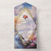 Mystische Blume des übernatürlichen Reiches All In One Einladung (Innen Boden)