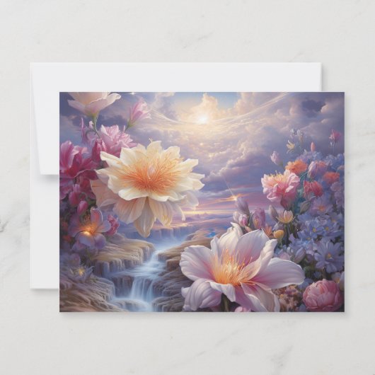 Mystische Blume des übernatürlichen Reiches Einladung (Rückseite)