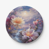 Mystische Blume des übernatürlichen Reiches Pappteller (Vorderseite)