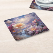 Mystische Blume des übernatürlichen Reiches Rechteckiger Pappuntersetzer (angewinkelt)