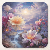 Mystische Blume des übernatürlichen Reiches Rechteckiger Pappuntersetzer (Vorderseite)