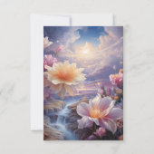 Mystische Blume des übernatürlichen Reiches RSVP Karte (Rückseite)