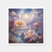 Mystische Blume des übernatürlichen Reiches Serviette (Vorderseite)