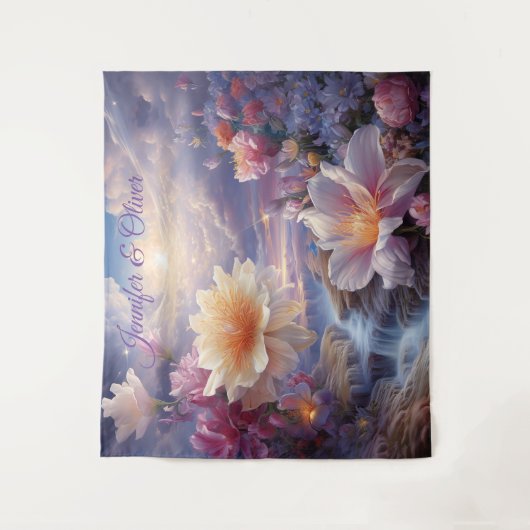 Mystische Blume des übernatürlichen Reiches Wandteppich (Vorderseite)