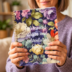 Mystische Blumen - individuelle Ruhestands-Geschen Notizblock