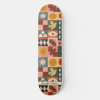 Mystische Bohemische Himmelsmuster Skateboard