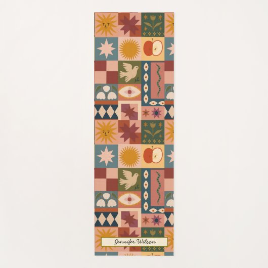 Mystische Bohemische Himmelsmuster Yogamatte (Vorderseite)