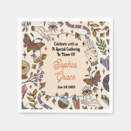 Mystische Boho-Himmels-Partyservietten Serviette