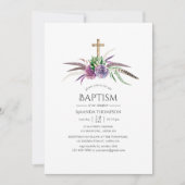 Mystische Boho Sukkulente Taufe Einladung (Vorderseite)