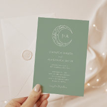 Mystische botanische Hochzeitseinladung