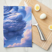Mystische Buddha-Drachen-Meditation Geschirrtuch (Viertel Falte)