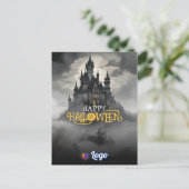 Mystische Burg Halloween Gothic Spooky Design Postkarte (Stehend Vorderseite)