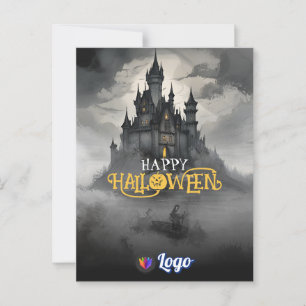 Mystische Burg Halloween Gothic Spooky Design Postkarte