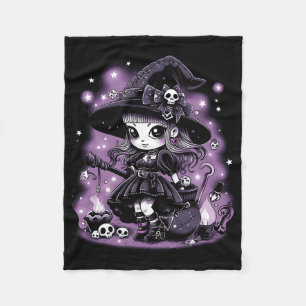 Mystische Charmen Halloween Hexe Graphic Fleecedecke