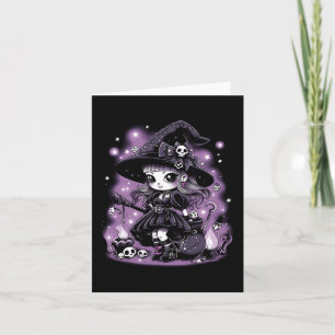 Mystische Charmen Halloween Hexe Graphic Karte