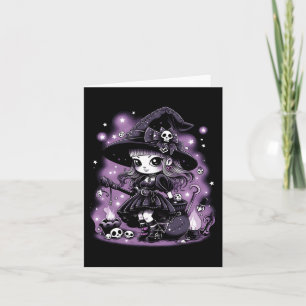 Mystische Charmen Halloween Hexe Graphic Karte