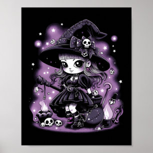 Mystische Charmen Halloween Hexe Graphic Poster