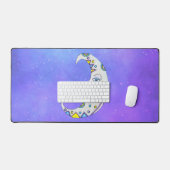 Mystische Crescent Mond Extravagante Farbenfrohe D Schreibtischunterlage (Tastatur & Maus)