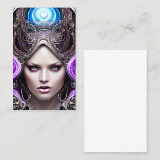 Mystische Dame mit irrigen Augen Visitenkarte (Vorne/Hinten)