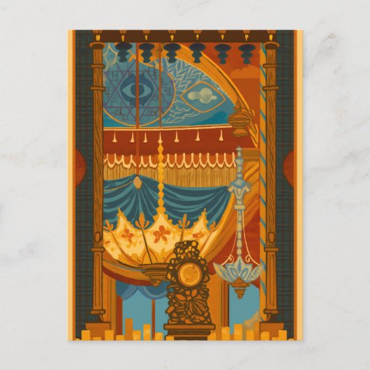 Mystische Deckenwerbung aus Brightons Musikraum Postkarte (Vorderseite)