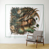 Mystische Drachen-Fee-Kunst Wandteppich (Beispiel (Horizontal))