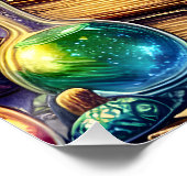 Mystische Drachen-Zauberbücher Poster (Ecke)