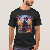 Mystische Drachen-Zauberbücher T-Shirt (Vorderseite)