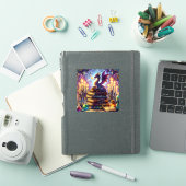 Mystische Drachen-Zauberer-Bücher Aufkleber (iPad Hülle)