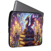 Mystische Drachen-Zauberer-Bücher Laptopschutzhülle (Vorne Rechts)